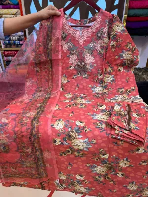 Elegant Jimicho Fabric Party Wear with Stone & Embroidery